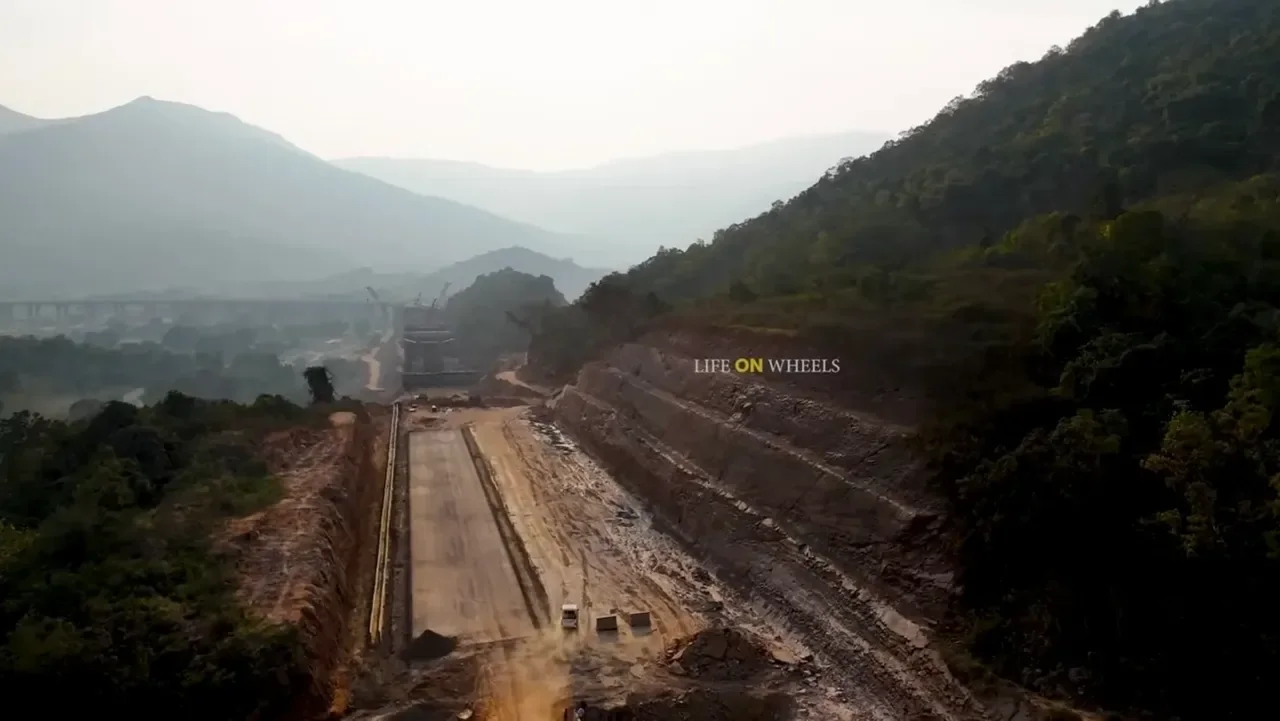 Highway formation — Road-cutting operations, Odisha